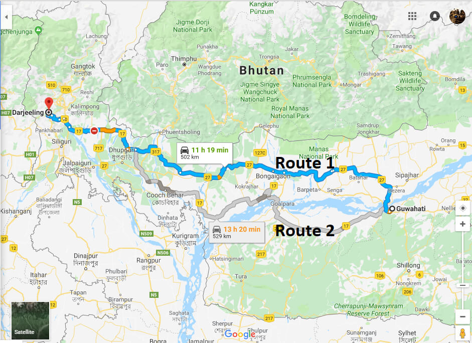 Guwahati-to-darjeeling-road